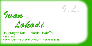 ivan lokodi business card